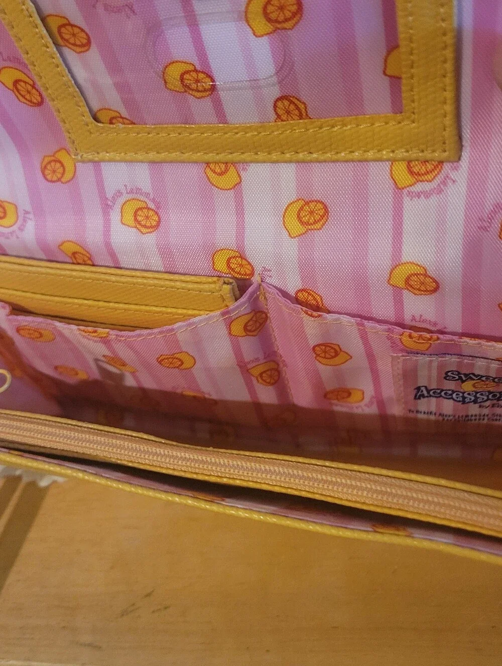 Woman's Mustard Yellow Clutch Alex's Lemonade Polka Dot Band